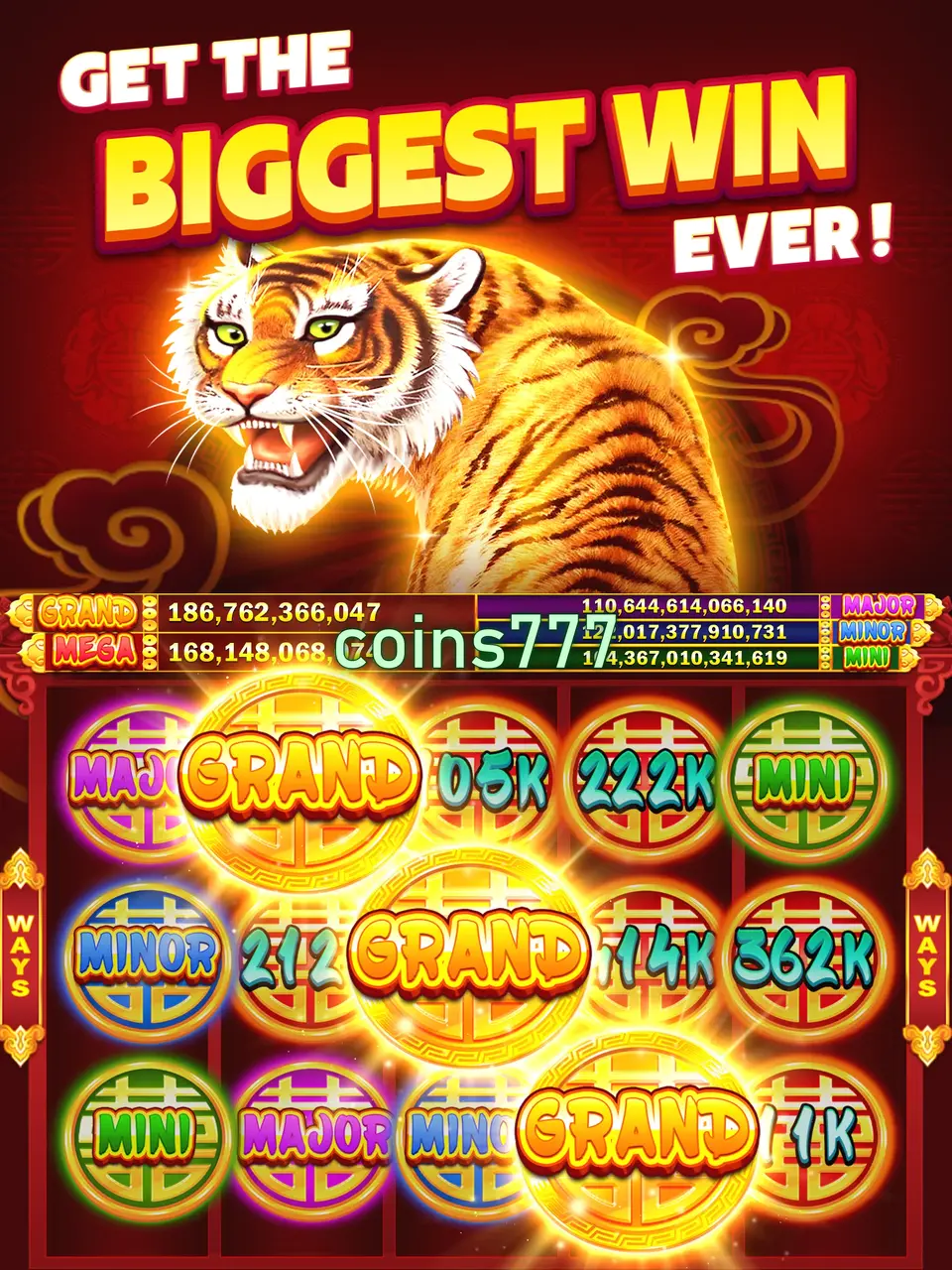 coins777 Tangkapan Layar - APK Resmi